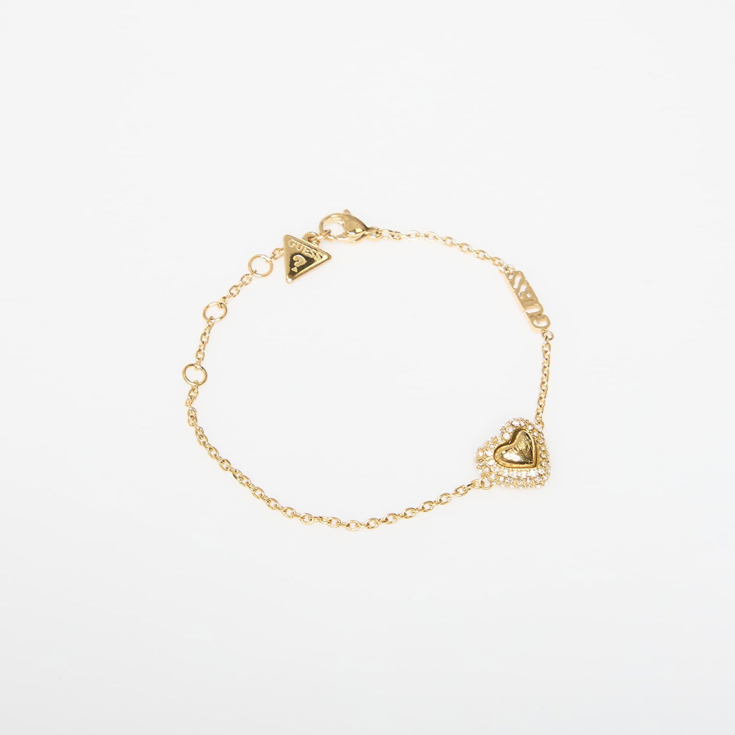 Náramok GUESS Beloved Pave Heart Bracelet Žltá | JUBB05022JW-GOLD, 1