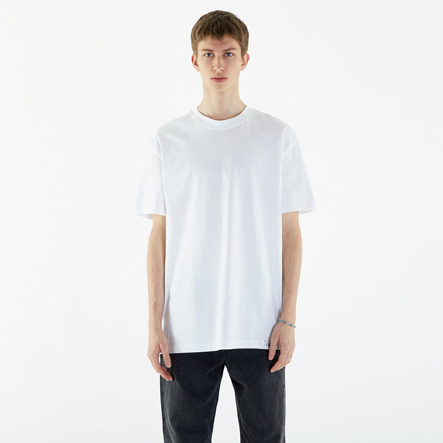 Tričko CALVIN KLEIN Long Relaxed Cotton T-Shirt Biela | J30J325338 YAF, 0