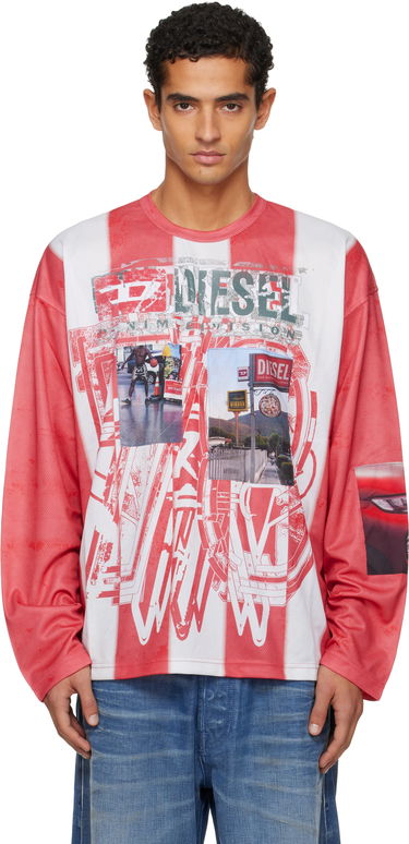 Tričko Diesel T-Ruby Striped Graphic Long Sleeve T-Shirt Rôznofarebný | A19539-0LKCC-42AA, 0