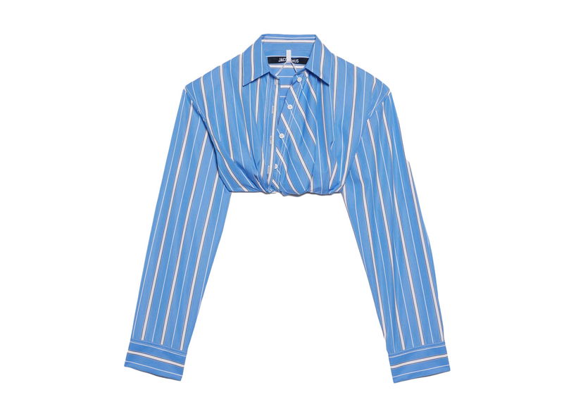 Košeľa Jacquemus La Chemise Bahia Courte Shirt Modrá | 233SH042-1453-3BR