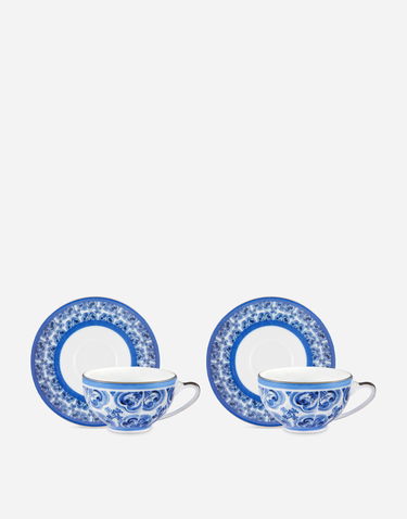 Home decor Dolce & Gabbana Gift Box With 2 Porcelain Espresso Cups and Saucers Onesize Modrá | TC0S19TCA88UB008, 1