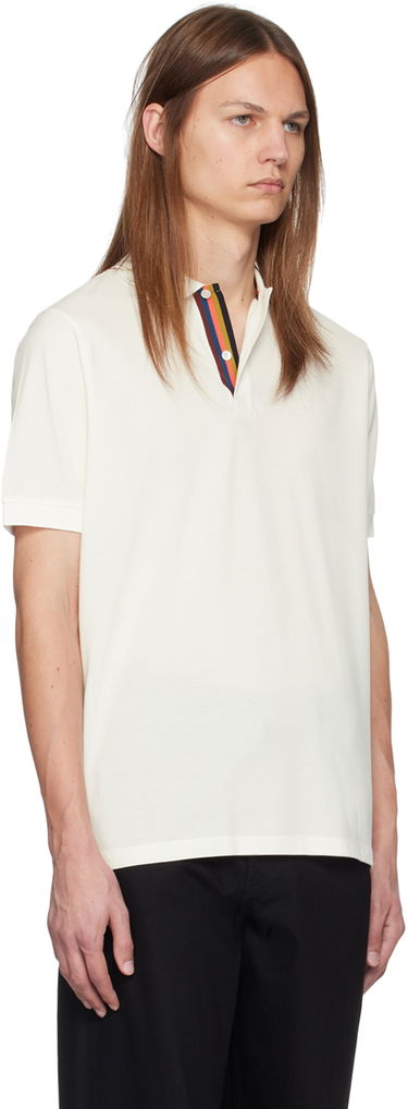 Polo tričko Paul Smith Paul Smith Artist Stripe Placket Polo Biela | M1R-698PP-L00086-01, 1