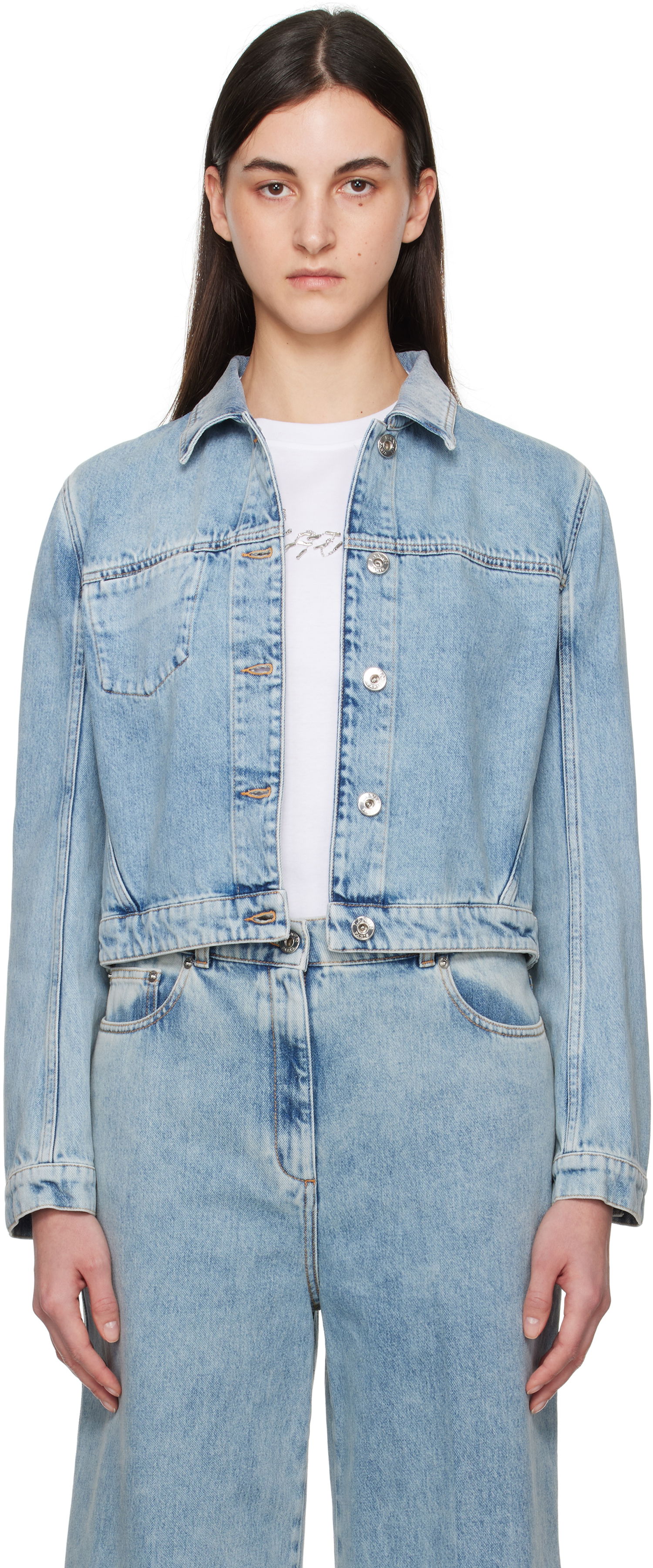 Bunda LANVIN Lanvin Short Denim Jacket Modrá | RW-JA0301-D087-P25, 0