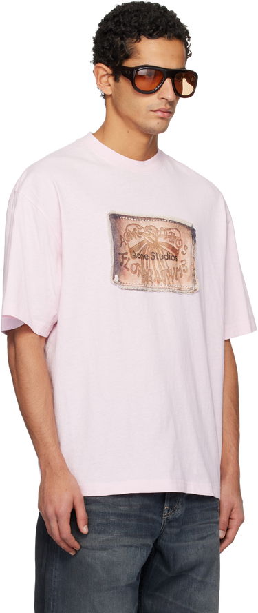 Tričko Acne Studios Relaxed Fit Distressed Patch T-Shirt Zelené | CL0391-, 4