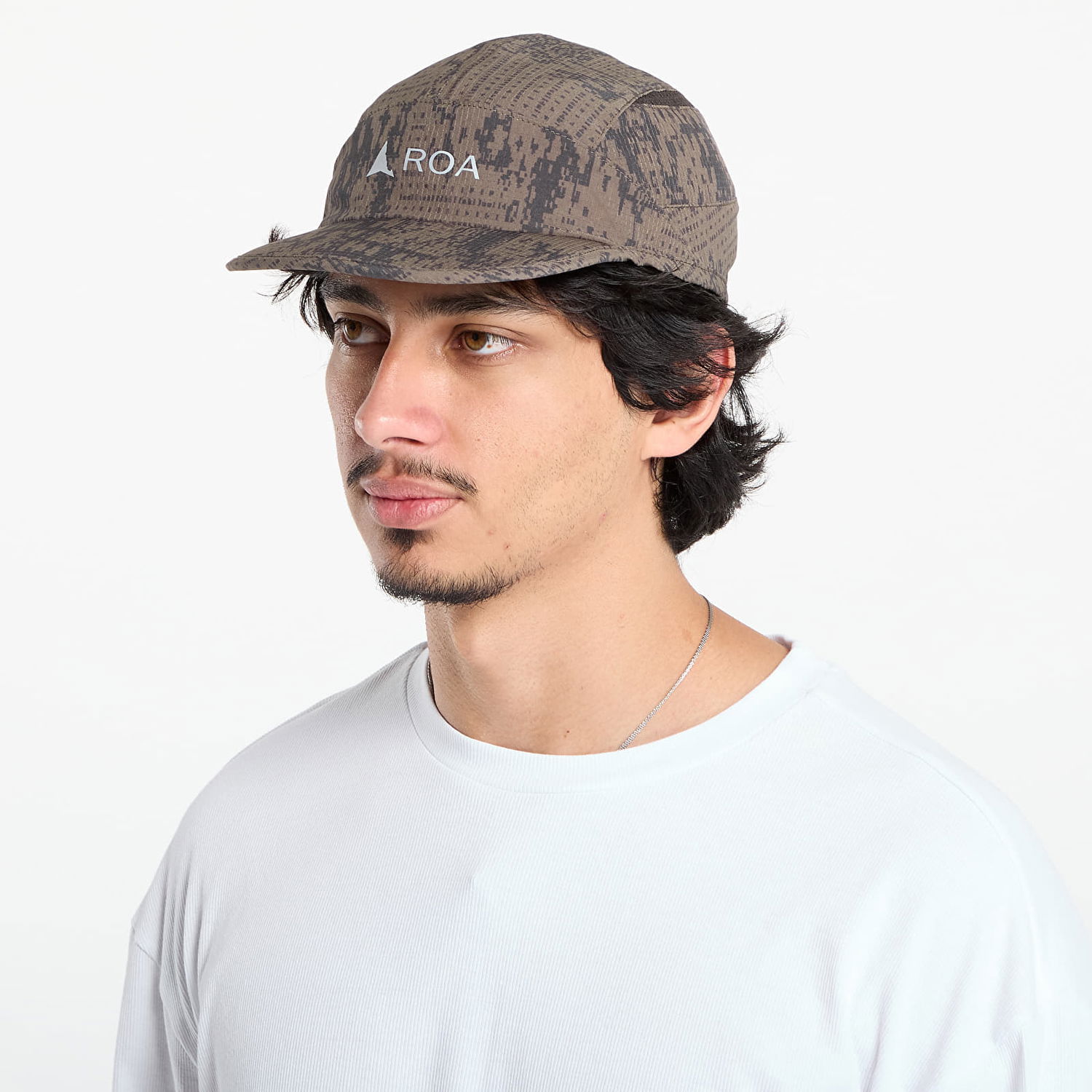 Šiltovka ROA ROA Bri Melted Print Open Weave Cap Hnedá | RBMW299FA54 GRN0010, 1