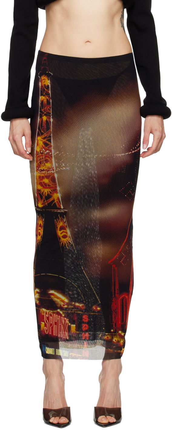 Sukňa Jean Paul Gaultier Gaultier 'The Pigalle' Print Maxi Skirt Čierna | 24/30-F-JU119-T552-00301550, 0