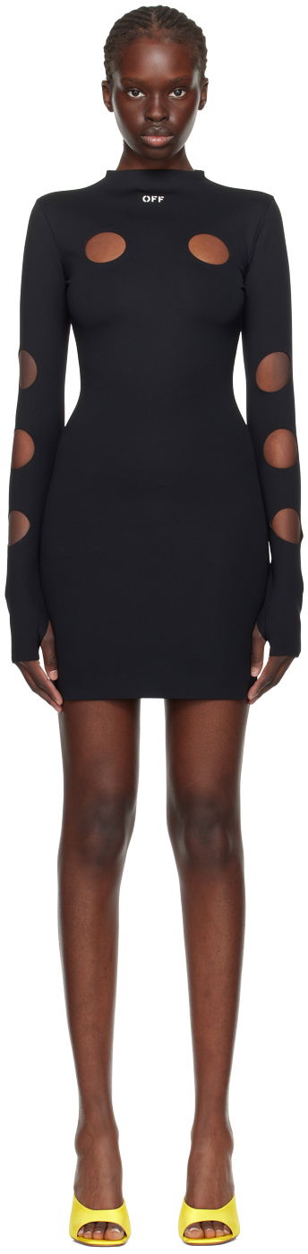 Šaty Off-White Meteor Cutout Minidress Čierna | OWVT034F23JER0011001, 0