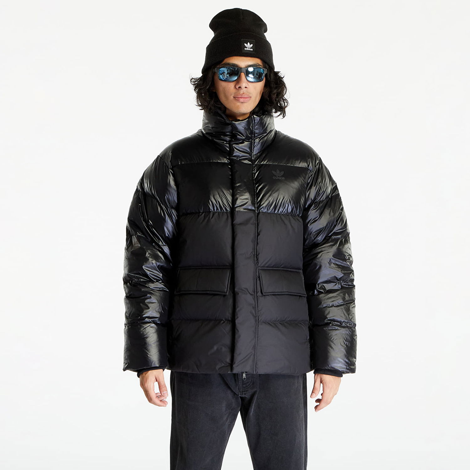Prešívaná bunda adidas Originals Mid Puffer Jacket Black Čierna | IR7133, 0