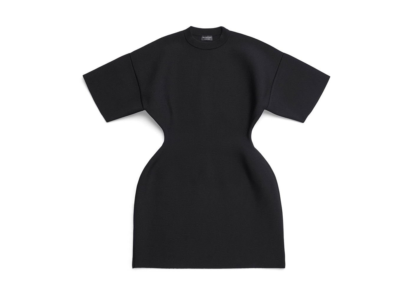 Šaty Balenciaga Hourglass Crewneck Dress Čierna | 745479T51971000, 0