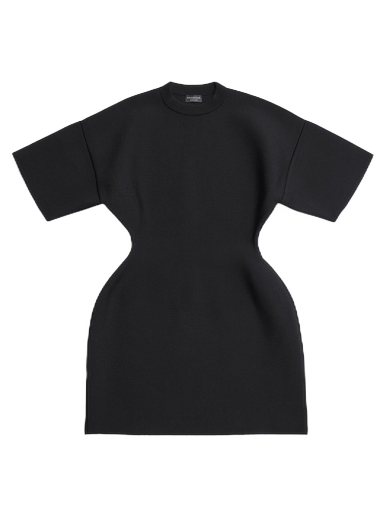 Šaty Balenciaga Hourglass Crewneck Dress Čierna | 745479T51971000