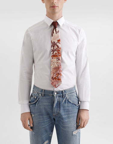 Doplnky Dolce & Gabbana Dolce & Gabbana Pin-up Print Silk Tie Vínová | GT147EG0TJ6HR5RK, 1