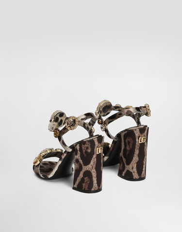 Tenisky a topánky Dolce & Gabbana Satin Sandals With Gemstone Embellishment Hnedá | CR1802A9T45HY13M, 2