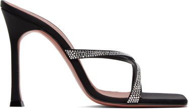 Doplnky Amina Muaddi Amina Muaddi Adriana Crystal Slipper Heeled Sandals Čierna | ADRIANA CRYSTAL SLIPPER SR SLIPP, 0