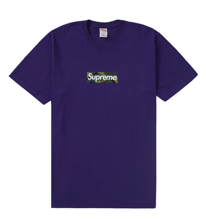 Tričko Supreme Box Logo Tee Fialová | FW23T57 PURPLE