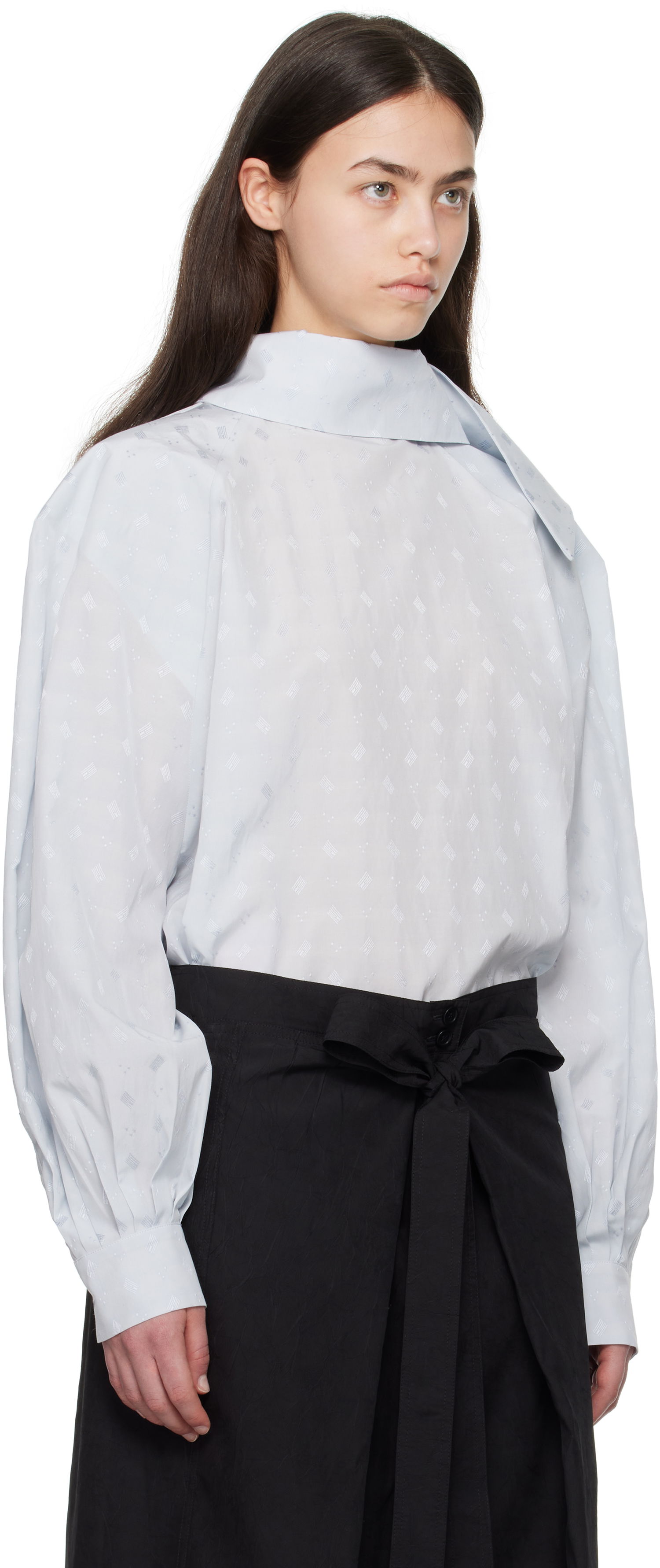 Košeľa Marni Marni Viscose Jacquard Balloon Blouse Modrá | TTMA0381A0 UTVA48, 1
