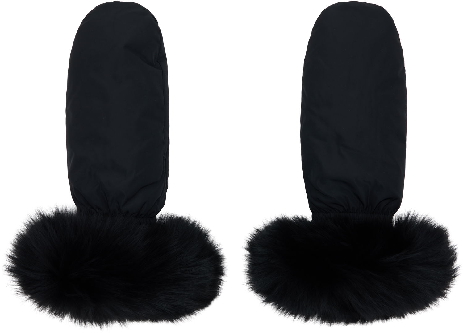 Rukavice Yves Salomon Yves Salomon Fox Fur & Down Mittens Čierna | 26W23WAA617XXDOTM, 0