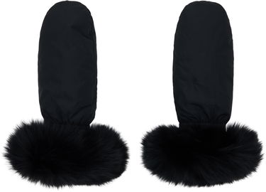 Rukavice Yves Salomon Yves Salomon Fox Fur & Down Mittens Čierna | 26W23WAA617XXDOTM, 0