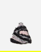 Fuzzy Chevron Knit Hat