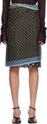 Dries Van Noten Wrap Scarf Midi Skirt