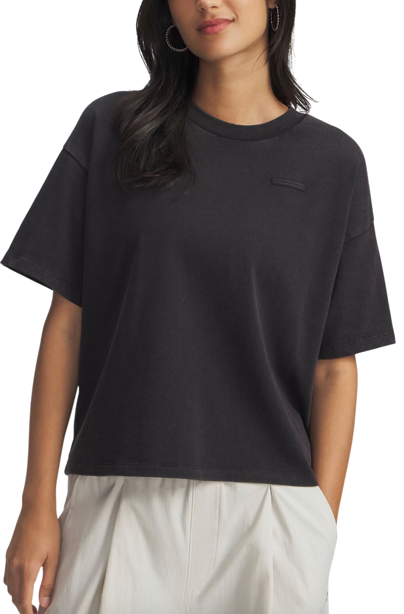 Tričko Under Armour Boxy Wash Heavyweight Short Sleeve T-Shirt Čierna | 6007690-001, 0