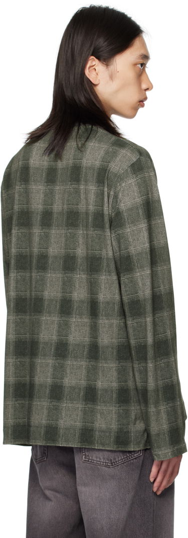 Tričko OUR LEGACY Our Legacy Box Check Long Sleeve T-Shirt Zelené | M4256BO, 2