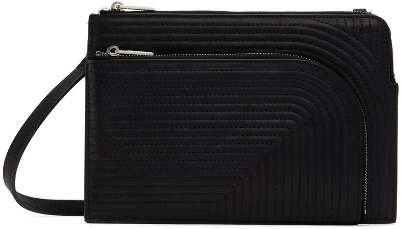 Taška cez rameno Rick Owens Leather Club Pouch Čierna | RA01D0420 LSUQ1