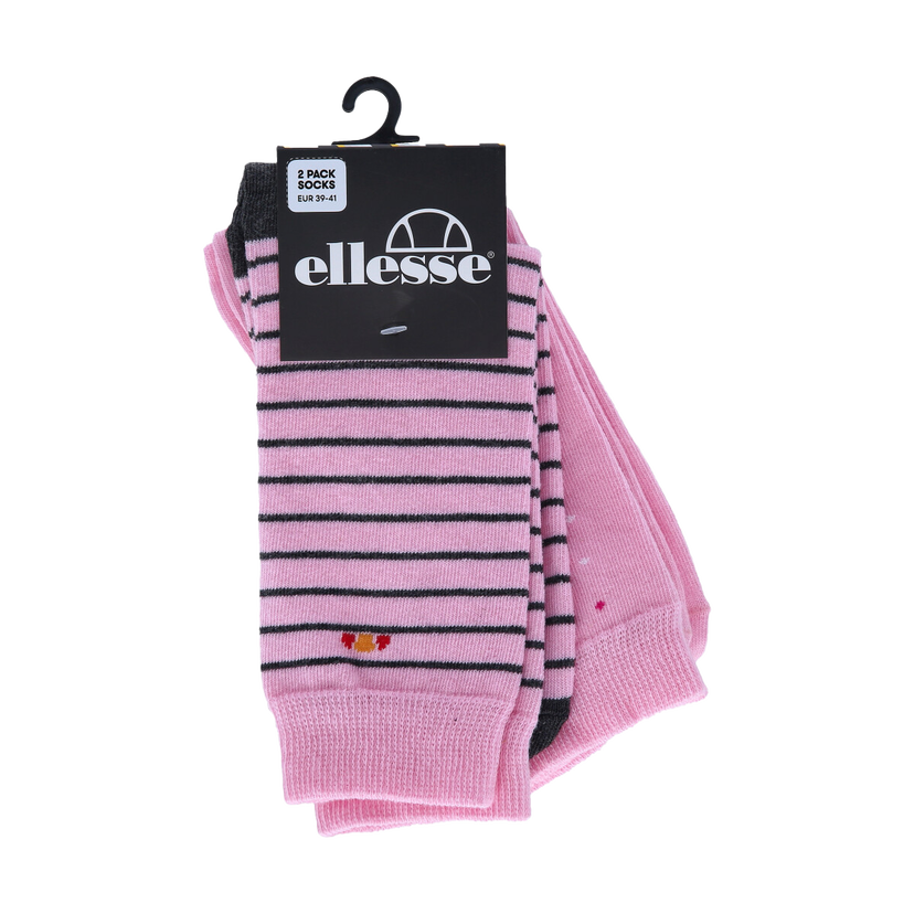 Ponožky Ellesse 2-Pack Striped and Solid Socks Ružová | ELS241203-02