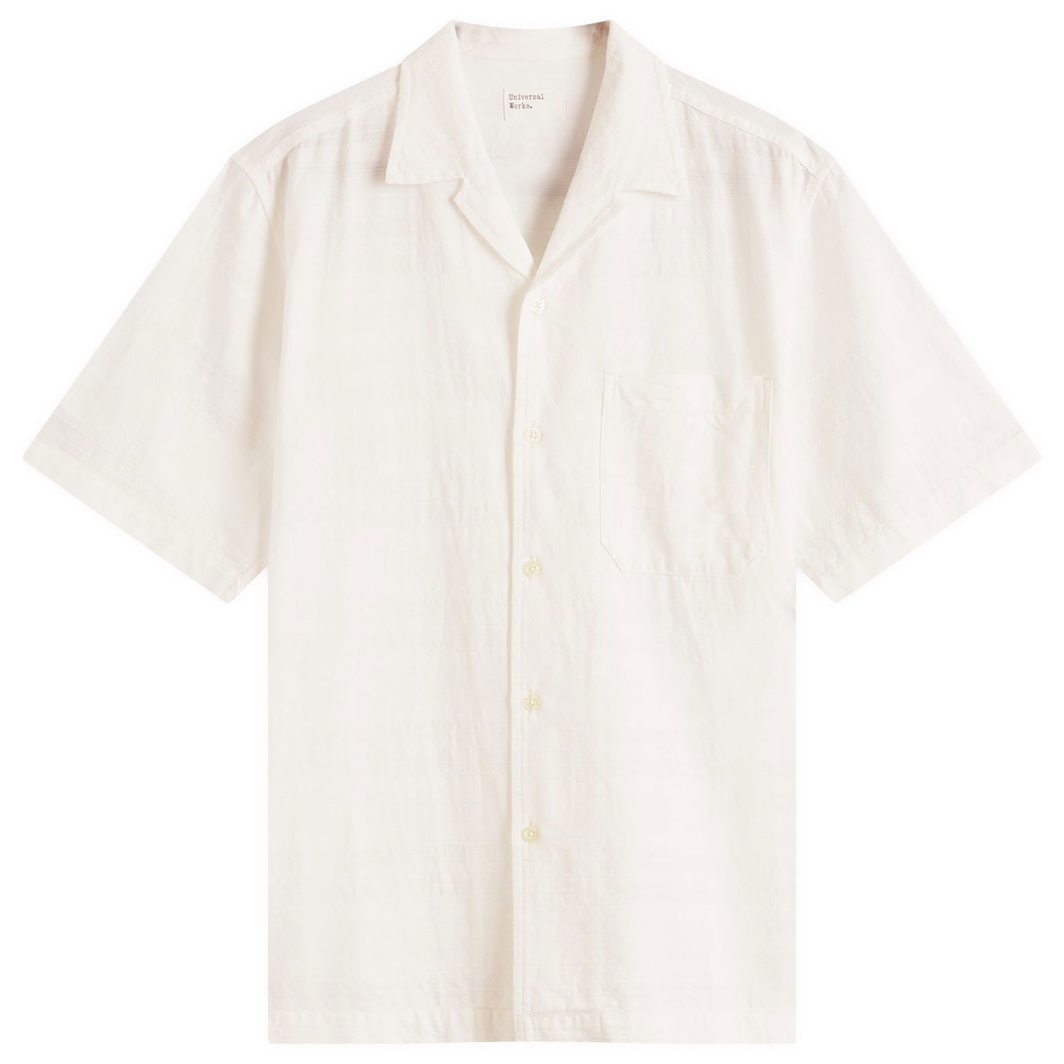 Košeľa Universal Works Universal Works Men's Self Stripe Minari Shirt, Size Large Biela | P32044-ECR, 1