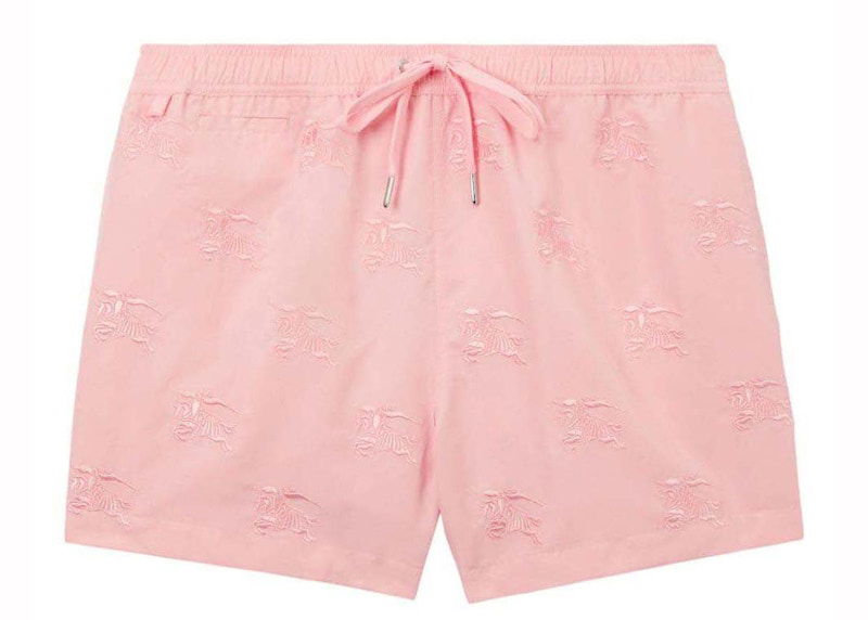 Plavky Burberry Burberry EKD Motif-Embroidered Swim Shorts Ružová | 8071236, 0