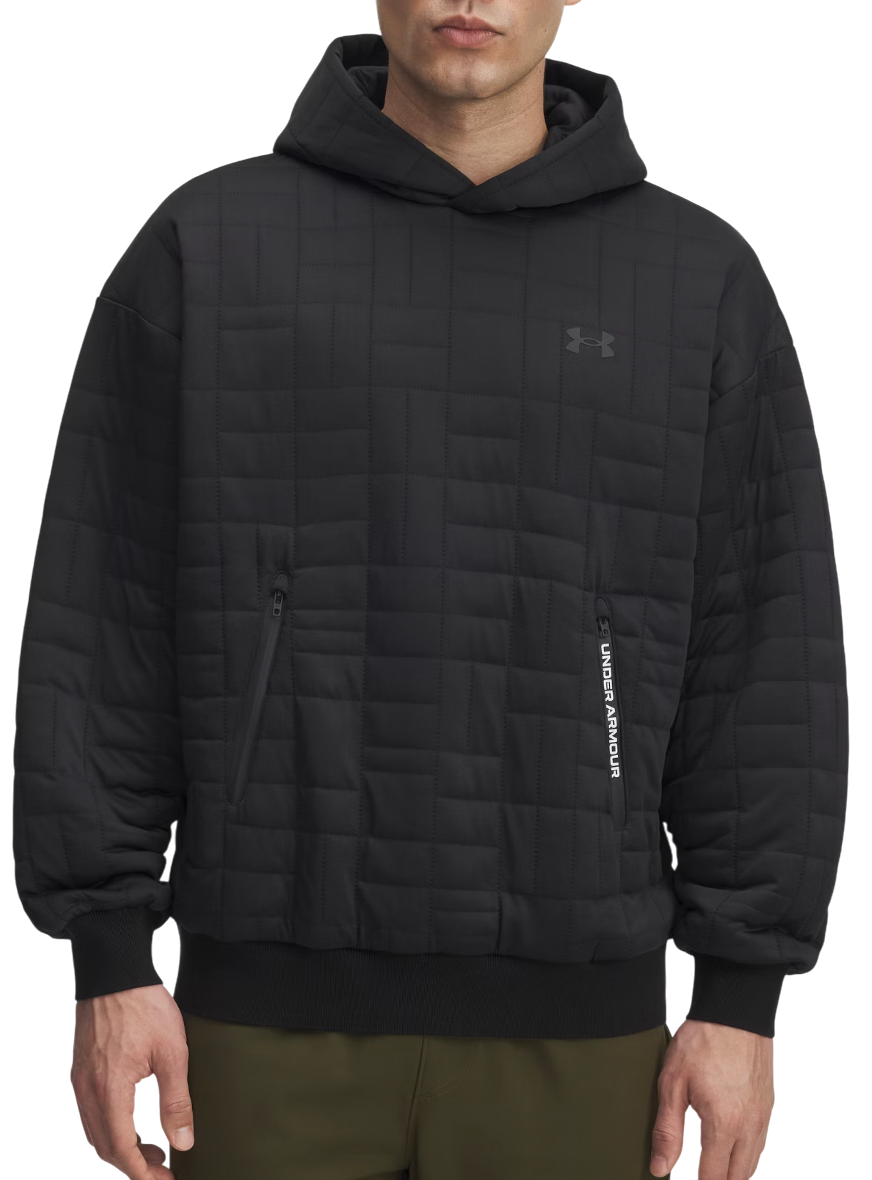 Mikina Under Armour Unstoppable Textured Quilted Fleece Hoodie Čierna | 6003867-001, 0