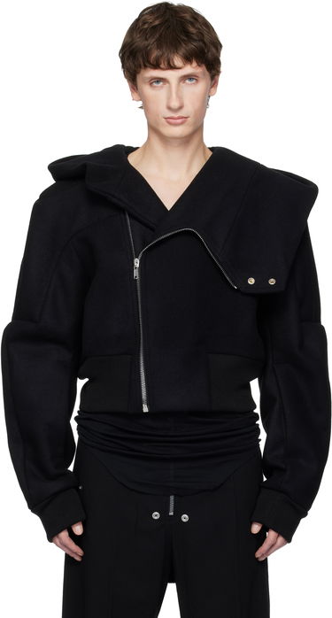 Bomber bunda Rick Owens Rick Owens Concordians Cropped Hooded Flight Bomber Jacket Čierna | RU02E1761 WSF, 0