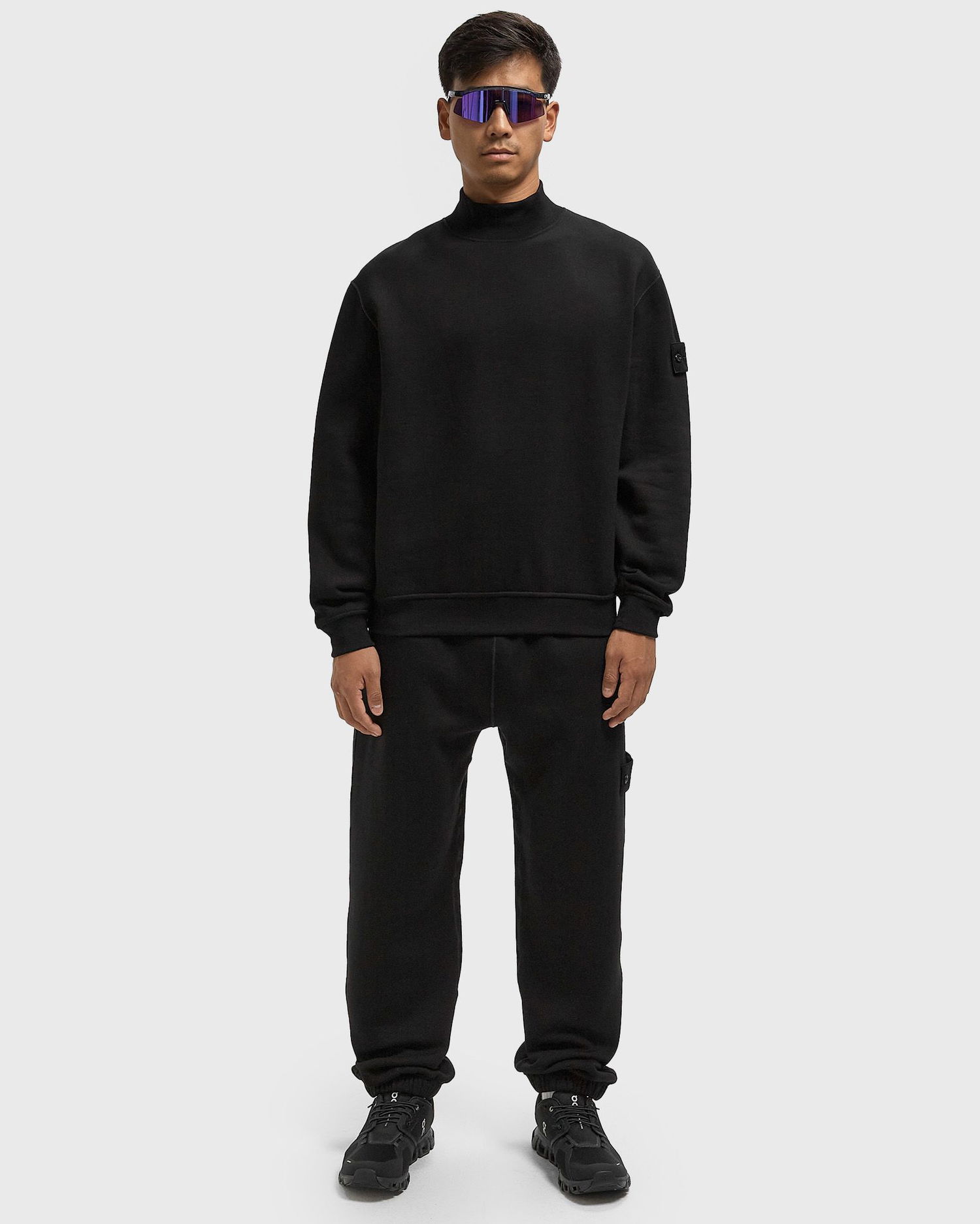 Mikina Stone Island Mock Neck Sweatshirt Čierna | K2S156100047S0F15.V0029, 1