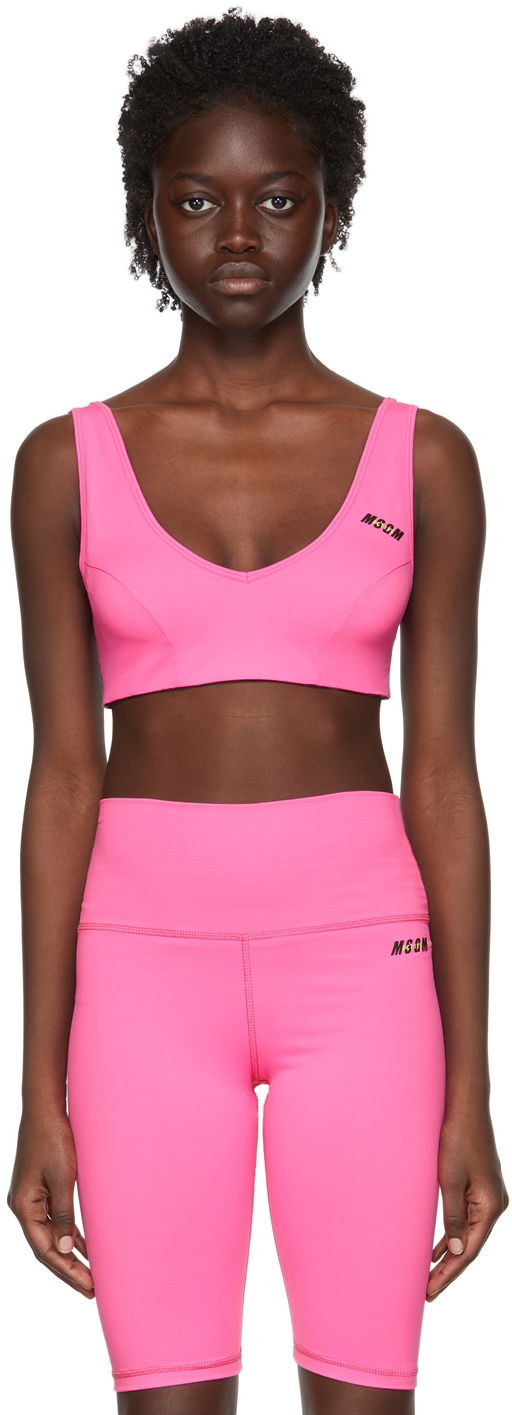 Tielko MSGM Nylon Sports Bra Ružová | 3245MDR01 227180, 0