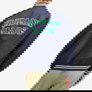 Bomber bunda Human Made Stadium Jacket Modrá | HM28JK008-NY, 3