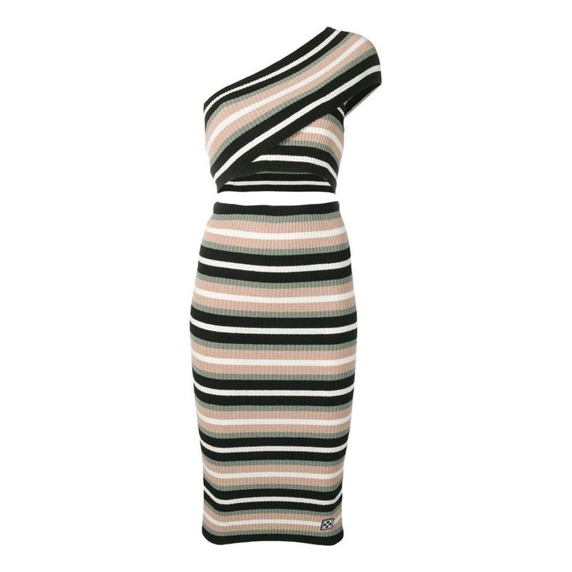 Šaty Off-White Criss Cross Knit Midi Dress Rôznofarebný | OWHI008R19D010579900