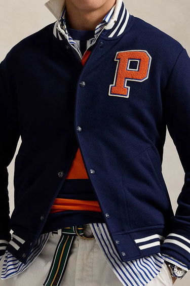 Bomber bunda Polo by Ralph Lauren Fleece Baseball Jacket Modrá | 710959022001, 3