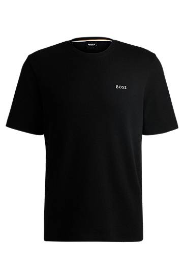 Tričko BOSS BOSS Pyjama T-Shirt with Embroidered Logo Čierna | 50535891, 0