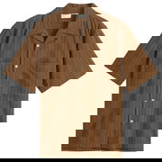 Dobby Self Stripe Camper Shirt, Size Large