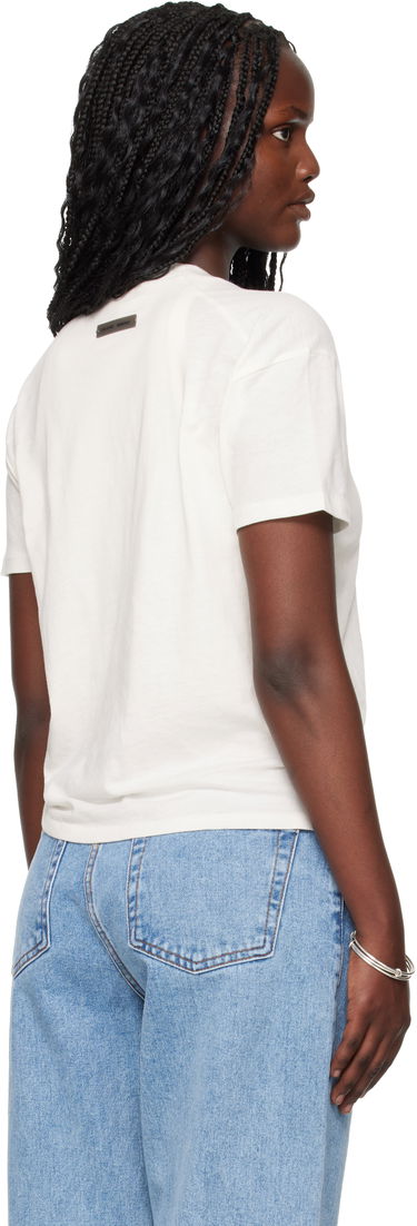 Tričko Fear of God ESSENTIALS Holiday Embroidered Classic Fit T-shirt Biela | 125HO255862FW, 2