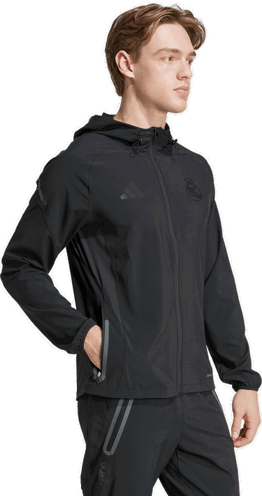 Vetrovka adidas Performance Real Madrid Tiro 25 Pro Vis Tech Travel Jacket Čierna | JW4937, 4