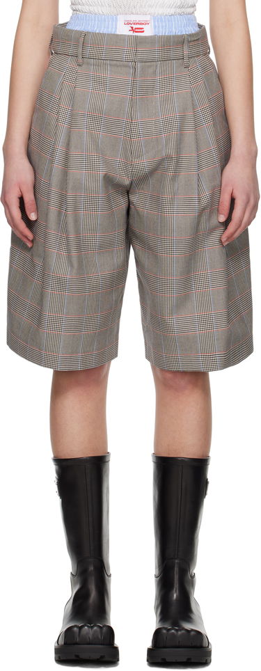 Šortky Charles Jeffrey Loverboy Charles Jeffrey LOVERBOY Aberdeen Plaid Shorts Hnedá | 54030102, 0