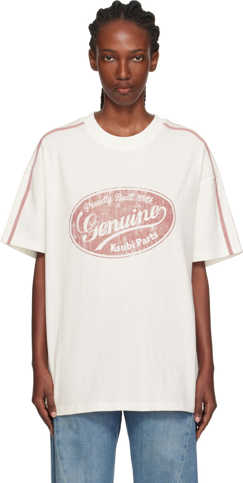 Tričko Ksubi Ksubi 'Genuine' Boyfriend Short Sleeve T-Shirt Biela | WPF25TE007