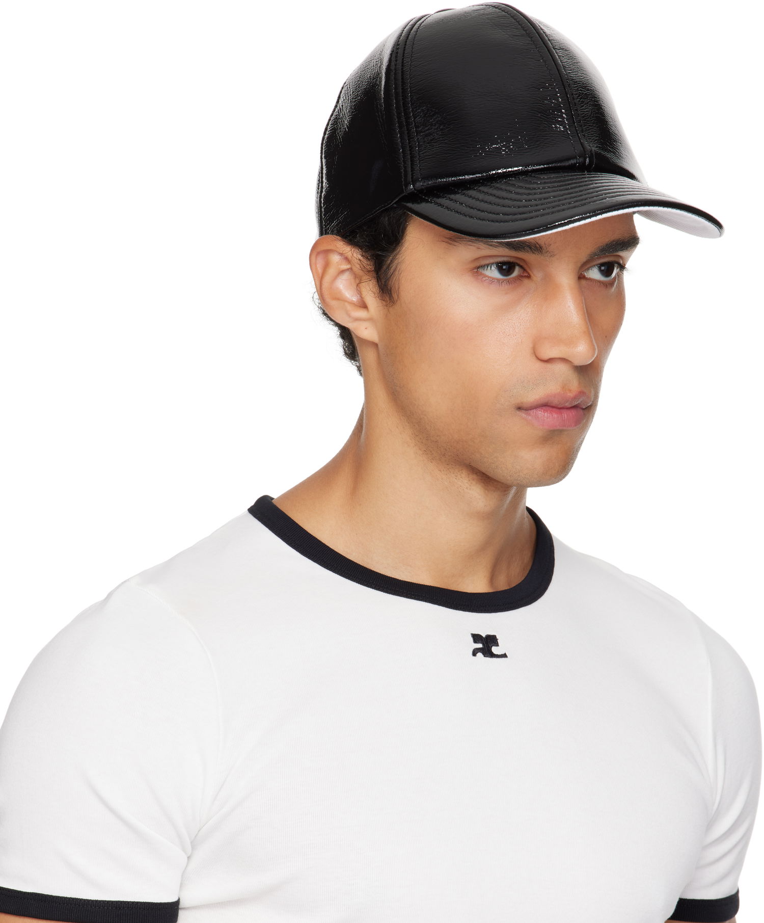 Šiltovka Courrèges Courrèges Reedition Vinyl Baseball Cap Čierna | PERACT002VY0014, 1