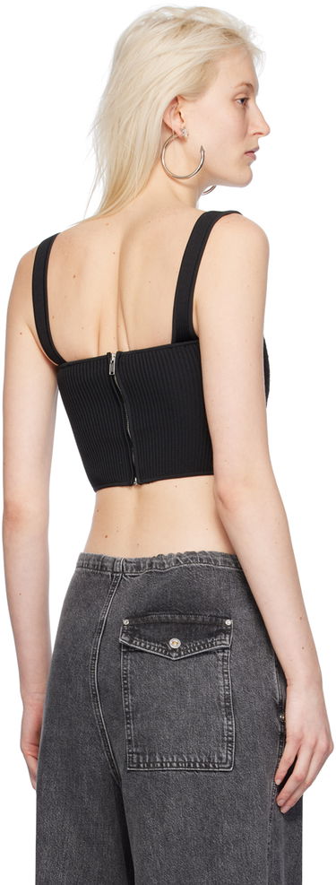 Tielko Dion Lee Knitted Square Neck Tank Top Čierna | A7768PS24, 2