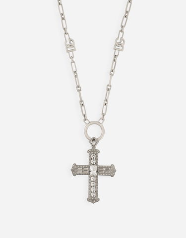 Náhrdelník Dolce & Gabbana Metal Necklace With Cross Metalická | WNP3S5W111187655, 1