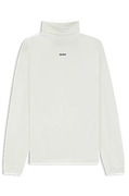 Rollneck long-sleeve logo T-shirt in cotton