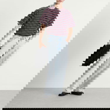 Tričko YMC YMC Triple Stripe T-Shirt, Size Small Vínová | P6ZAH-90, 4