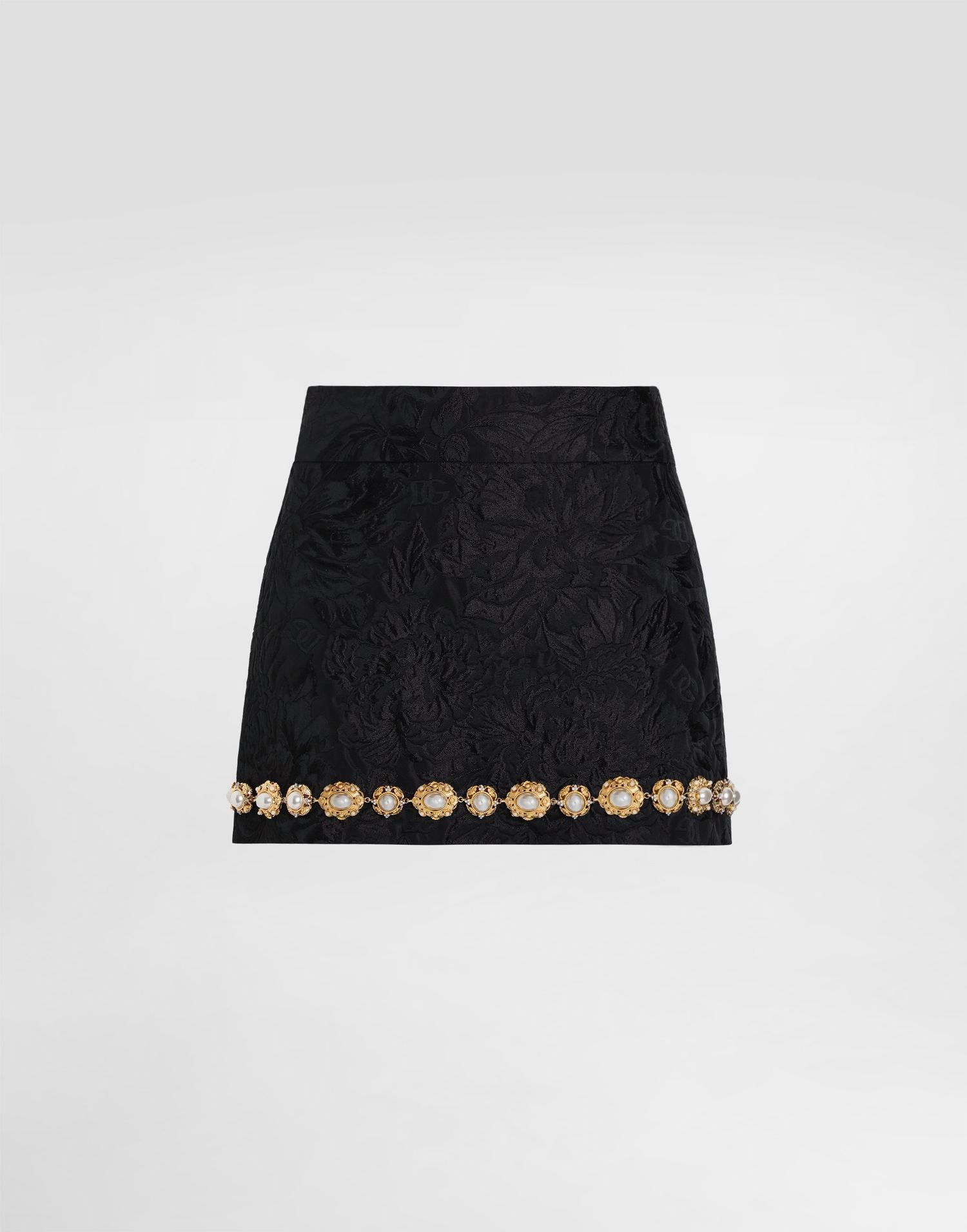 Sukňa Dolce & Gabbana Dolce & Gabbana Brocade Miniskirt with Jewel Embellishments Čierna | F4A8CZHJMQON0000, 0