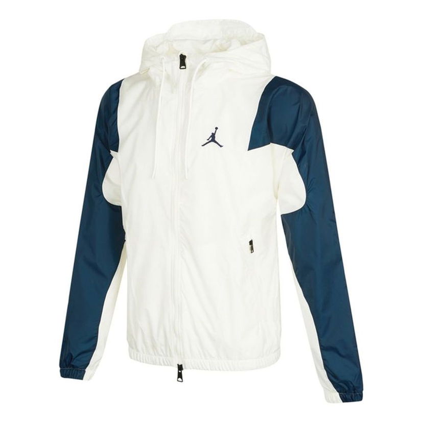 Vetrovka Jordan Air Jordan Contrasting Colors Hooded Jacket Biela | DA9833-133
