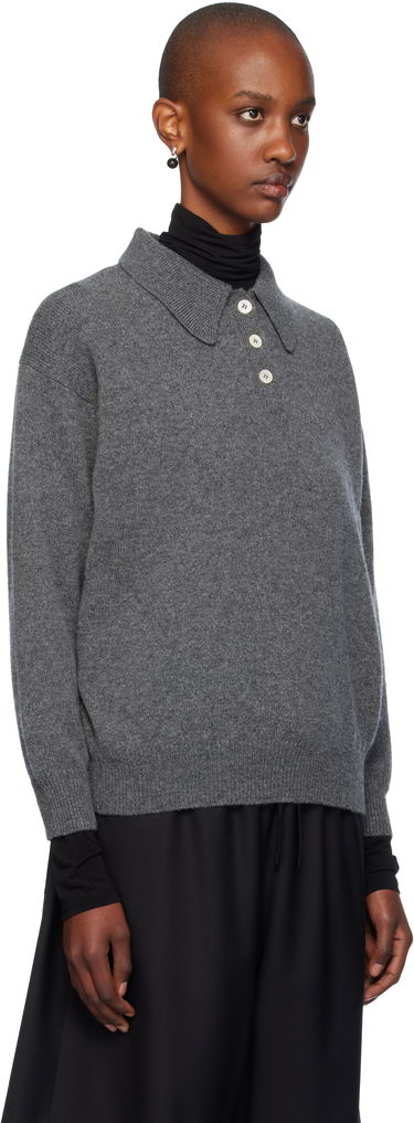 Sveter &Daughter Wool Polo Sweater Šedá | HKN03893, 1